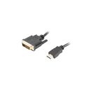 Cablu hdmi(m)  dvi-d(m)(24+1) 1,8 m negru dual link 4k cu conectori placați cu aur,  Cabluri video | electropc.ro