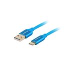 Cablu usb-c(m)  usb-a(m) 2.0 1 m albastru premium qc 3.0,  Cabluri video | electropc.ro