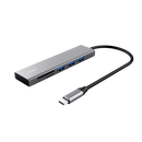 Hub trust halyx cardreader, 3 porturi usb 3.2, gri,  Hub-uri USB | electropc.ro