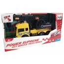 Vehicule cu lumini, sunete  si frictiune, scara 1/14, 27cm, macara galbena,  Masinute | electropc.ro