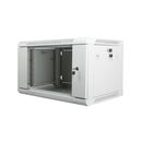 Dulap rack de perete 19", 6u, 600x450 mm, usa din sticla, gri, v2,  Cabinete metalice | electropc.ro