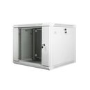 Dulap rack de perete 19", 9u, 600x600 mm, usa din sticla, gri, v2,  Cabinete metalice | electropc.ro