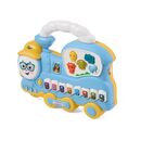 Jucarie trenulet cu lumini si sunete, albastru, momki,  Jucarii interactive bebelusi | electropc.ro