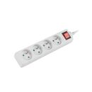 Prelungitor 1.5m, 4 prize , cu intrerupator, cablu din cupru de calitate superioara, alb,  Prelungitoare | electropc.ro