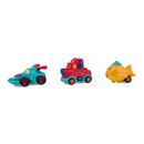 Set 3 vehicule actionate prin inertie- camion rosu, masina de curse albastra, avion galben,momki,  Masinute | electropc.ro