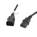 Cablu iec 320 c13  c14 3 m vde negru,  Cabluri periferice | electropc.ro
