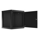 Dulap rack 19" perete 12u / 600x600 pentru auto-asamblare, ușă metalică, negru  (flat pack),  Cabinete metalice | electropc.ro
