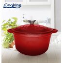 Semioala fonta emailata+capac 28x13 cm, 6l, red line, cooking by heinner,  Tavi copt | electropc.ro