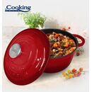 Semioala fonta emailata+capac 28x13 cm, 6l, red line, cooking by heinner,  Tavi copt | electropc.ro