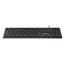 Tastatura serioux cu fir, interfata usb, 104 taste, material abs, us layout, lungime cablu 1.5m pvc, dimensiuni 429*128*20mm; 416g, negru,  Tastaturi | electropc.ro