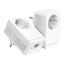 Av1000 gigabit passthrough powerline starter kit kit: 2× mp500p speed: 1000 mbps powerline spec: 1× gigabit port, wall plugged, homeplug av2, extra power socket feature: plug and play, power saving, pair for more security,  Adaptoare PowerLAN | electropc.ro