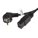 Cablu alimentare cee 7/7  iec 320 c19 1,8 m 16a vde negru,  Cabluri periferice | electropc.ro