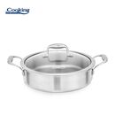 Cratita inox+capac sticla 26x7cm, 3.5l, atomic3, cooking by heinner,  Tavi copt | electropc.ro