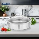 Cratita inox+capac sticla 26x7cm, 3.5l, atomic3, cooking by heinner,  Tavi copt | electropc.ro