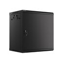 Dulap rack 19" perete 12u / 600x450 pentru auto-asamblare, cu ușă metalică, negru  (flat pack),  Cabinete metalice | electropc.ro