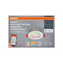 Spot led rgb incastrat osram smart+ matter 100°, 4.5w, 450 lm, lumina alba si color(3000-6500k), ip20/ik03, Ø86mm, alb,  Corpuri de iluminat inteligente pentru interior | electropc.ro