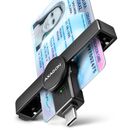 Cititor electronic AXAGON carti de identitate Smart Card FlatReader CRE-SMPC, USB-C,  Card reader | electropc.ro