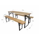 Heinner set masa cu 2 banci lemn pliabile,  Seturi de mobilier | electropc.ro