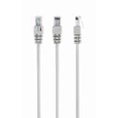 Patch cord utp gembird cat5e, cupru-aluminiu, 5 m, gri,  Cabluri alimentare | electropc.ro