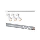 Sistem complet tracklight osram elemental cu 3 proiectoare cu soclu gu10 si 1 sina monofazata de 1 metru, alb,  Iluminat pe sina | electropc.ro