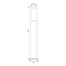 Stalp pentru iluminat exterior vivalux tokyo, e27, max. 1x60w, ip44, Ø76x800mm, nichel, bec neinclus,  Aplice de exterior | electropc.ro