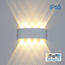 Aplica led vivalux aruba, 8w, 600 lm, lumina alba(3000k-4000k-6400k), 24°, ip65, 220x80x45mm, 40000h, aluminiu, -25÷+40°c, alb/gri,  Aplice de exterior | electropc.ro