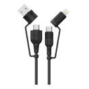 Cablu audio lemontti usb a&c-usb-c, material: aliaj aluminiu, nailon impletit, lungime 1,2m, - iesire usb-a la usb-c: 5v/2a max 10w,  iesire usb-a la lightning: 5v/2.4a, iesire usb-c la lightning: 5v/3a 9v/2a 12v/1.5a 15v/2a 30w max, iesire usb-c la usb-c,  Cabluri periferice | electropc.ro