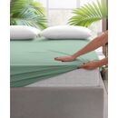 Cearceaf pat cu elastic 160x200 cm verde,  Cearceafuri de pat | electropc.ro