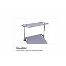 Heinner sezlong cu parasolar 186x55x24cm gri,  Sezlonguri | electropc.ro