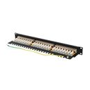 Patch panel 24 porturi 1u 19" cat.6a ftp cu organizator cabluri, ecranat, negru,  Accesorii | electropc.ro