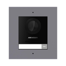 Post exterior modular videointerfon ip hikvision ds-kd8003-ime1(b)/fl, montaj ingropat, 1 buton, 2000 de utilizatori, autentificare prin card, ip65, alimentare: 12 vdc, 500 ma, ieee 802.3af, poe, dimensiuni: 99.76 mm × 98 mm × 42.04 mm, greutate: 0.375kg,,  Video | electropc.ro