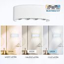 Aplica led vivalux aruba, 8w, 600 lm, lumina alba(3000k-4000k-6400k), 24°, ip65, 220x80x45mm, 40000h, aluminiu, -25÷+40°c, alb/gri,  Aplice de exterior | electropc.ro