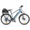 Bicicleta electrica ulzomo metro 26 e-bike, 250w, 36v 17ah, autonomie 100km, viteza maxima 25km/h, blue, 26'',  Biciclete | electropc.ro