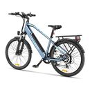Bicicleta electrica ulzomo metro 26 e-bike, 250w, 36v 17ah, autonomie 100km, viteza maxima 25km/h, blue, 26'',  Biciclete | electropc.ro
