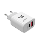 Lemontti set incarcator retea fast charge 20w 1 x pd type-c + 1 x usb-a quick charge 3.0 si cablu type-c-type-c 20w 1m alb,  Incarcatoare telefoane | electropc.ro