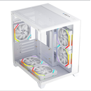 Carcasa 1stplayer® gaming bv5-wh, 5 ventilatoare argb plus pwm, micro-atx, telecomanda, alb,  Carcase | electropc.ro