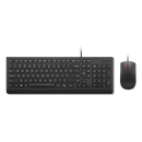 Lenovo essential wired combo black us euro. keyboard form factor: full-size (100%), connectivity technology: wired, device interface: usb. cable length: 1.8 m. recommended usage: universal. product colour: black. mouse included,  Tastaturi | electropc.ro