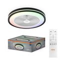 Plafoniera led cct cu ventilator osram murlan cu telecomanda, 43w, 2150lm, lumina alba si color (3000-6500k), dimabila, ip20, max 1169 m³/h, timer 1h-4h-8h, negru/alb,  Corpuri de iluminat inteligente pentru interior | electropc.ro
