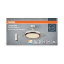 Plafoniera led cu ventilator osram retractable cu telecomanda, 66w, 4200lm, lumina alba (3000-4000-6500k), ip20, max 6460 m³/h, timer 2h-4h-8h, alb/negru,  Corpuri de iluminat inteligente pentru interior | electropc.ro