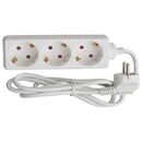 Prelungitor bachmann selly 3xcee7/3 pc, fara intrerupator, lungime cablu 1.5m, h05vv-f 3g1, alb,  Prelungitoare | electropc.ro