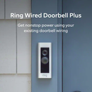 Sonerie inteligentă ring, alexa, video hd, microfon și difuzor integrate, argintie, cu fir,  Video | electropc.ro