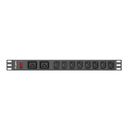 Unitate distributie alimentare pdu 19", 1u, 16a, 2 prize c19 si 8 prize iec c13, negru, c20,  Accesorii | electropc.ro