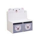 Bancuta cu spatiu de depozitare jucarii si carti bear, u-grow,  Mobilier camera copii | electropc.ro