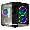 Carcasa spacer aquarium, matx, a sursa, sticla securizata, usb 3.0 x 1, usb type-c x 1, hd-audio, jack 3.5mm x 1, black,  Carcase | electropc.ro