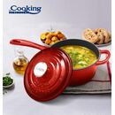 Caserola fonta emailata + capac 19 x 9 cm, 1.8 l, red line, cooking by heinner,  Tavi copt | electropc.ro