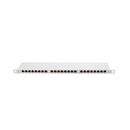 Patch panel 24 porturi 0,5u 19" cat.6 ftp cu organizator cabluri, ecranat, gri,  Alte accesorii retea | electropc.ro