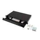Patch panel fibră rack 19" 1u  12x sc simplex / 12x lc duplex, negru + accesorii,  Alte accesorii retea | electropc.ro