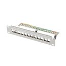 Patch panel gol 12 porturi 1u 10" ftp pentru module keystone, gri  v2,  Alte accesorii retea | electropc.ro