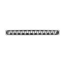 Patch panel gol 24 porturi 1u eșalonat cu organizator pentru module keystone, negru,  Alte accesorii retea | electropc.ro
