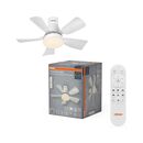 Plafoniera led cct cu ventilator osram leste cu telecomanda, 21w, 1800lm, lumina alba (3000-4000-6500k), dimabila, ip20, max 600 m³/h, timer 2h-4h-8h alb,  Corpuri de iluminat inteligente pentru interior | electropc.ro